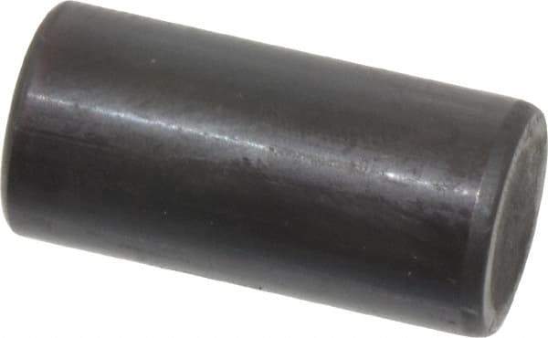 Holo-Krome - 12mm Diam x 25mm Pin Length Grade 8 Alloy Steel Standard Dowel Pin - Black Luster Finish, C 60 (Surface) & C 50-58 Hardness, 1 Beveled & 1 Rounded End - Exact Tool & Supply