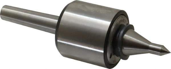 Riten - MT2 Taper Shank, 2-1/8" Head Diam 2,600 Lb Capacity Live Center - 6,000 Max RPM, 2" Head Length, 3/8" Point Diam, 2" Point Len, 310 Lb Max Workpc, 2" Tip Diam, Long Point - Exact Tool & Supply