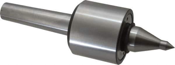 Riten - MT4 Taper Shank, 3-1/16" Head Diam 4,500 Lb Capacity Live Center - 5,000 Max RPM, 2-25/32" Head Length, 1/2" Point Diam, 2-5/8" Point Len, 1,100 Lb Max Workpc, 3/4" Long Tip, 3/4" Tip Diam, Long Point - Exact Tool & Supply