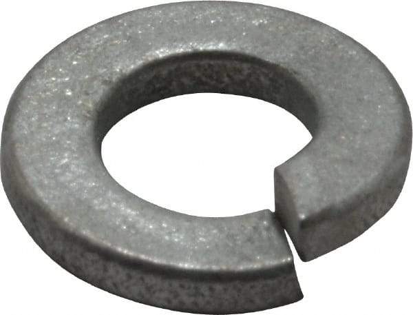 Value Collection - 1/4", 0.254" ID, 0.062" Thick Split Lock Washer - Grade 2 Spring Steel, Zinc-Plated Finish, 0.254" Min ID, 0.262" Max ID, 0.489" Max OD - Exact Tool & Supply
