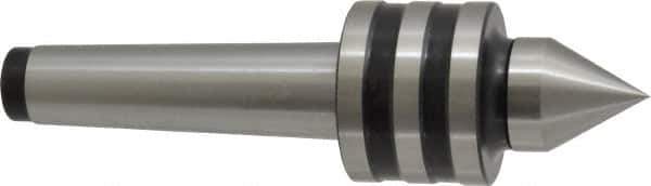 Interstate - MT3 Taper Shank, 1-47/64" Head Diam 858 Lb Capacity Live Center - 1-11/32" Head Length, 1-1/16" Point Diam, 1.4531" Point Len, 650 Lb Max Workpc, 6-1/4" OAL, Standard Point - Exact Tool & Supply