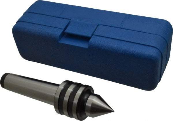 Interstate - MT4 Taper Shank, 1-29/32" Head Diam 1,051 Lb Capacity Live Center - 1-13/32" Head Length, 1.2188" Point Diam, 1.6094" Point Len, 1,000 Lb Max Workpc, 7-9/32" OAL, Standard Point - Exact Tool & Supply