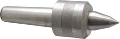 Value Collection - MT5 Taper Shank, 3.1" Head Diam Live Center - 2-3/4" Head Length, 1.575" Point Diam, 2-1/2" Point Len, 1,763 Lb Max Workpc, 10.6" OAL, Long Point - Exact Tool & Supply