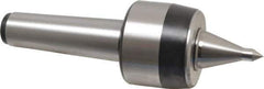 Royal Products - MT5 Taper Shank, 3.45" Head Diam 7,630 Lb Capacity Live Center - 3,500 Max RPM, 2.81" Head Length, 1-1/2" Point Diam, 2.58" Point Len, 1,930 Lb Max Workpc, 11" OAL, 1/2" Tip Diam, Long Point - Exact Tool & Supply