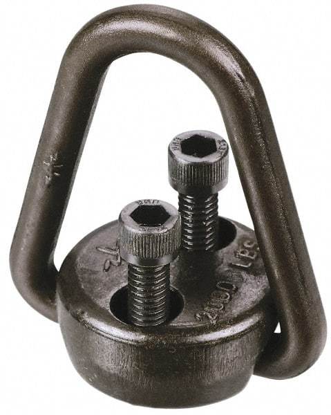 American Drill Bushing - 5,000 Lb Load Capacity Flip-Flop Hoist Ring - 20-25 Ft/Lb Torque, 1/2 Thread, Forged Chrome Moly Steel, Black Oxide Finish - Exact Tool & Supply