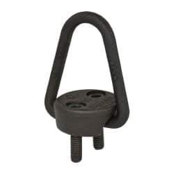 American Drill Bushing - 2,000 Lb Load Capacity Flip-Flop Hoist Ring - 4-7 Ft/Lb Torque, 5/16 Thread, Forged Chrome Moly Steel, Black Oxide Finish - Exact Tool & Supply