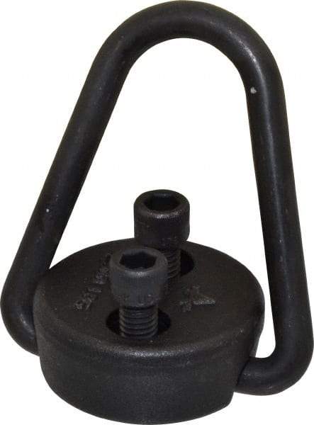 American Drill Bushing - 2,500 Lb Load Capacity Flip-Flop Hoist Ring - 7-10 Ft/Lb Torque, 3/8 Thread, Forged Chrome Moly Steel, Black Oxide Finish - Exact Tool & Supply