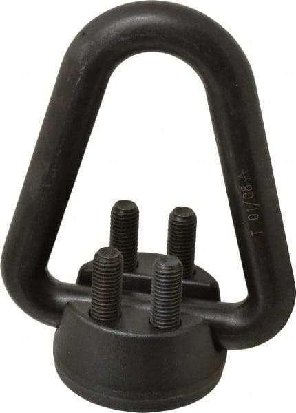 American Drill Bushing - 20,000 Lb Load Capacity Flip-Flop Hoist Ring - 42-50 Ft/Lb Torque, 5/8 Thread, Forged Chrome Moly Steel, Black Oxide Finish - Exact Tool & Supply