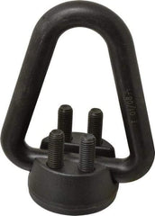 American Drill Bushing - 20,000 Lb Load Capacity Flip-Flop Hoist Ring - 42-50 Ft/Lb Torque, 5/8 Thread, Forged Chrome Moly Steel, Black Oxide Finish - Exact Tool & Supply