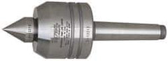 Royal Products - MT2 Taper Shank, 2" Head Diam 1,350 Lb Capacity Live Center - 6,000 Max RPM, 1.85" Head Length, 7/8" Point Diam, 1.13" Point Len, 390 Lb Max Workpc, 5-13/16" OAL, Changeable Standard Point - Exact Tool & Supply