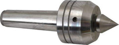 Royal Products - MT5 Taper Shank, 3-1/2" Head Diam 2,880 Lb Capacity Live Center - 3,500 Max RPM, 2.64" Head Length, 1-1/2" Point Diam, 1.79" Point Len, 1,070 Lb Max Workpc, 10-1/16" OAL, Changeable Standard Point - Exact Tool & Supply