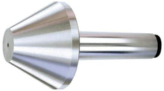 Royal Products - MT5 Taper Shank, 5.15" Head Diam 4,595 Lb Capacity Live Center - 4,000 Max RPM, 3-3/16" Head Length, 2" Point Diam, 3.17" Point Len, 1,145 Lb Max Workpc, 8-7/8" OAL, Bull Nose Point - Exact Tool & Supply