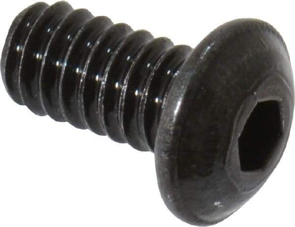 Value Collection - #2-56 UNC Hex Socket Drive, Button Screw - Alloy Steel, Black Oxide Finish, Fully Threaded, 3/16" Length Under Head - Exact Tool & Supply