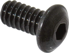 Value Collection - #2-56 UNC Hex Socket Drive, Button Screw - Alloy Steel, Black Oxide Finish, Fully Threaded, 3/16" Length Under Head - Exact Tool & Supply