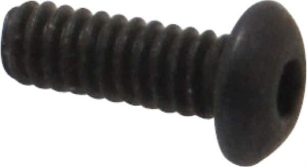Value Collection - #2-56 UNC Hex Socket Drive, Button Screw - Alloy Steel, Black Oxide Finish, Fully Threaded, 1/4" Length Under Head - Exact Tool & Supply