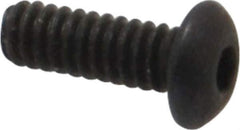 Value Collection - #2-56 UNC Hex Socket Drive, Button Screw - Alloy Steel, Black Oxide Finish, Fully Threaded, 1/4" Length Under Head - Exact Tool & Supply
