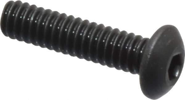 Value Collection - #2-56 UNC Hex Socket Drive, Button Screw - Alloy Steel, Black Oxide Finish, Fully Threaded, 3/8" Length Under Head - Exact Tool & Supply