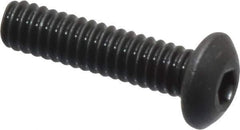 Value Collection - #2-56 UNC Hex Socket Drive, Button Screw - Alloy Steel, Black Oxide Finish, Fully Threaded, 3/8" Length Under Head - Exact Tool & Supply