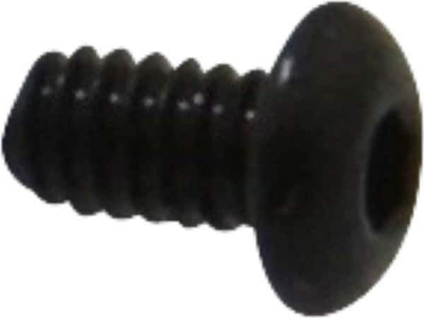 Value Collection - #3-48 UNC Hex Socket Drive, Button Screw - Alloy Steel, Black Oxide Finish, Fully Threaded, 3/16" Length Under Head - Exact Tool & Supply