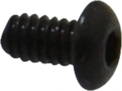 Value Collection - #3-48 UNC Hex Socket Drive, Button Screw - Alloy Steel, Black Oxide Finish, Fully Threaded, 3/16" Length Under Head - Exact Tool & Supply