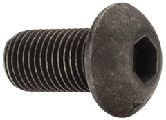 Value Collection - 3/8-24 UNF Hex Socket Drive, Button Screw - Alloy Steel, Black Oxide Finish, Fully Threaded, 3/4" Length Under Head - Exact Tool & Supply