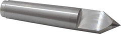 Royal Products - 1.231" Head Diam, Carbide-Tipped Steel Standard Point Half Dead Center - 4MT Morse Taper, 1.231" Point Diam, 6-3/4" OAL - Exact Tool & Supply