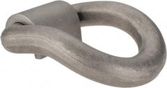 Made in USA - 5-1/2 Inches Long x 5 Inches Wide Forged D Ring with Clip - 1020 Carbon Steel Material - Exact Tool & Supply