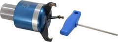 Royal Products - 1-1/2 Inch Round Shank Diameter, Coolant and Air Actuated Bar Puller - 1/8 to 3-1/8 Inch Gripping Range, 4 Inch Wide - Exact Tool & Supply