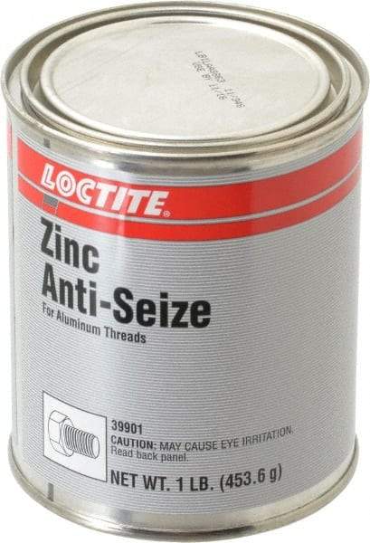 Loctite - 1 Lb Can General Purpose Anti-Seize Lubricant - Zinc, -29 to 398°C, Gray, Water Resistant - Exact Tool & Supply