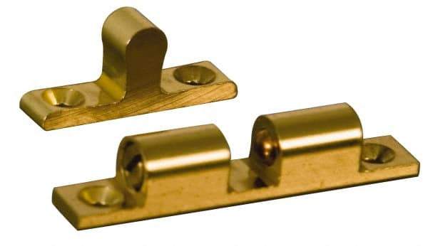 Value Collection - 1.86" Long x 0.31" Wide, Latch - Brass, with Dull Brass Finish - Exact Tool & Supply