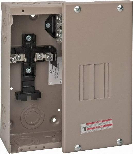 Eaton Cutler-Hammer - 2 Circuits, 120/240 VAC, 70 Amp Main, 14-2 AWG, Surface, Indoor Main Lug Load Center - 1 Phase, 1 NEMA Rating, 4-1/2 Inch Wide x 3.13 Inch Deep x 9-1/2 Inch High - Exact Tool & Supply