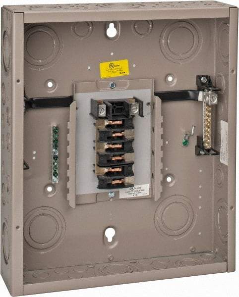Eaton Cutler-Hammer - 12 Circuits, 120/240 VAC, 125 Amp Main, 6-2/0 AWG, Indoor Main Lug Load Center - 1 Phase, 1 NEMA Rating, 14.31 Inch Wide x 3.88 Inch Deep x 16-3/4 Inch High - Exact Tool & Supply
