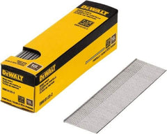 DeWALT - 18 Gauge 1-1/4" Long Finishing Nails for Power Nailers - Steel, Bright Finish, Smooth Shank, Straight Stick Collation, Brad Head, Chisel Point - Exact Tool & Supply