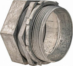 Thomas & Betts - 3" Trade, Die Cast Zinc Compression Straight EMT Conduit Connector - Noninsulated - Exact Tool & Supply