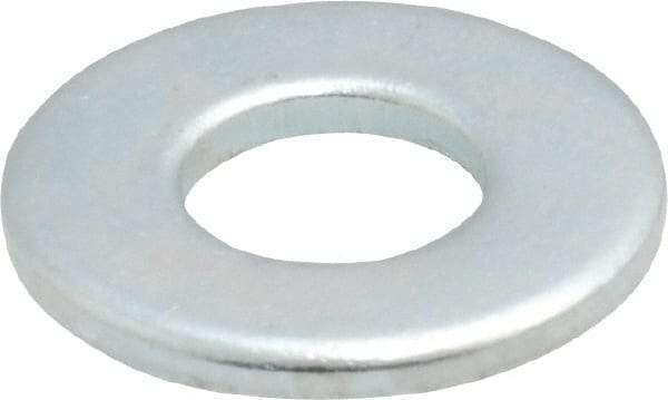 Value Collection - 1/4" Screw, Steel SAE Flat Washer - 9/32" ID x 5/8" OD, 1/16" Thick, Zinc-Plated Finish - Exact Tool & Supply