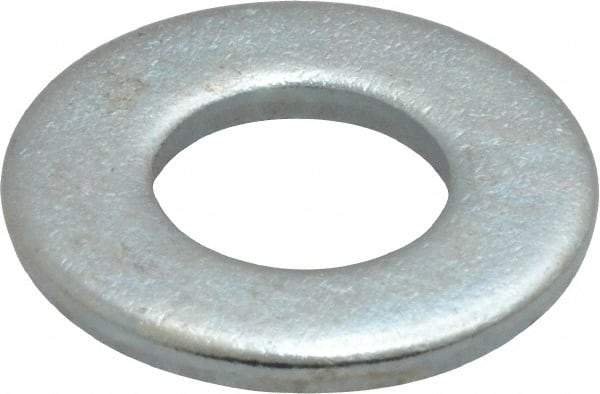 Value Collection - 1/2" Screw, Steel SAE Flat Washer - 17/32" ID x 1-1/16" OD, 3/32" Thick, Zinc-Plated Finish - Exact Tool & Supply