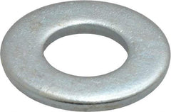 Value Collection - 1/2" Screw, Steel SAE Flat Washer - 17/32" ID x 1-1/16" OD, 3/32" Thick, Zinc-Plated Finish - Exact Tool & Supply