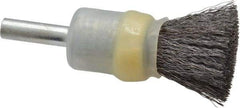 Osborn - 1/2" Brush Diam, Crimped, End Brush - 1/4" Diam Shank, 25,000 Max RPM - Exact Tool & Supply