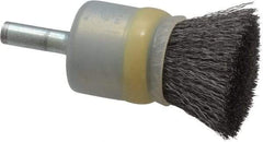 Osborn - 3/4" Brush Diam, Crimped, End Brush - 1/4" Diam Shank, 20,000 Max RPM - Exact Tool & Supply