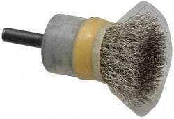Osborn - 3/4" Brush Diam, Crimped, End Brush - 1/4" Diam Shank, 20,000 Max RPM - Exact Tool & Supply