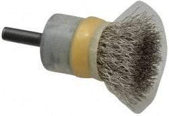Osborn - 3/4" Brush Diam, Crimped, End Brush - 1/4" Diam Shank, 20,000 Max RPM - Exact Tool & Supply