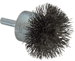 Osborn - 2" Brush Diam, Crimped, End Brush - 1/4" Diam Shank, 15,000 Max RPM - Exact Tool & Supply