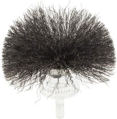 Osborn - 3" Brush Diam, Crimped, End Brush - 1/4" Diam Shank, 15,000 Max RPM - Exact Tool & Supply