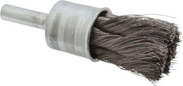 Osborn - 1/2" Brush Diam, Knotted, End Brush - 1/4" Diam Shank, 22,000 Max RPM - Exact Tool & Supply