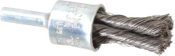 Osborn - 1/2" Brush Diam, Knotted, End Brush - 1/4" Diam Shank, 22,000 Max RPM - Exact Tool & Supply