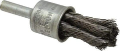 Osborn - 3/4" Brush Diam, Knotted, End Brush - 1/4" Diam Shank, 20,000 Max RPM - Exact Tool & Supply