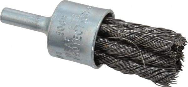 Osborn - 3/4" Brush Diam, Knotted, End Brush - 1/4" Diam Shank, 20,000 Max RPM - Exact Tool & Supply