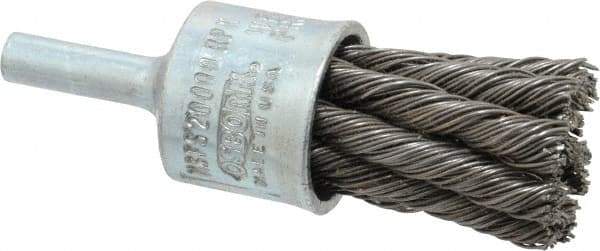 Osborn - 3/4" Brush Diam, Knotted, End Brush - 1/4" Diam Shank, 20,000 Max RPM - Exact Tool & Supply
