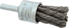 Osborn - 3/4" Brush Diam, Knotted, End Brush - 1/4" Diam Shank, 20,000 Max RPM - Exact Tool & Supply