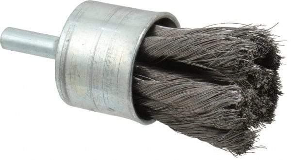Osborn - 1" Brush Diam, Knotted, End Brush - 1/4" Diam Shank, 20,000 Max RPM - Exact Tool & Supply